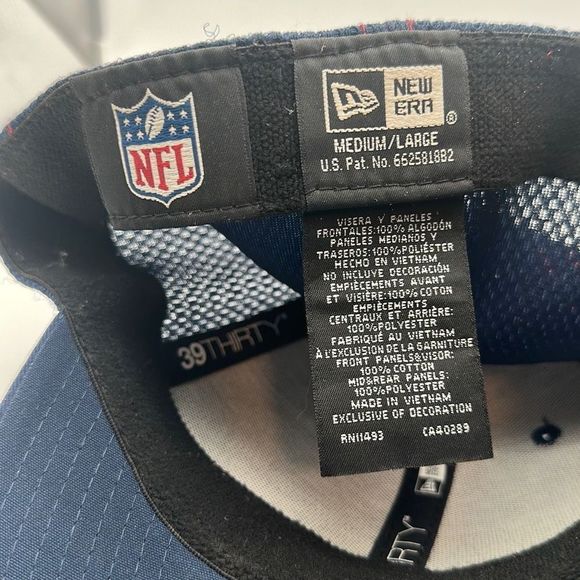 New Era 39Thirty New England Patriots Stretch Fit Hat Cap Medium Large M L Mesh - Picture 5 of 5